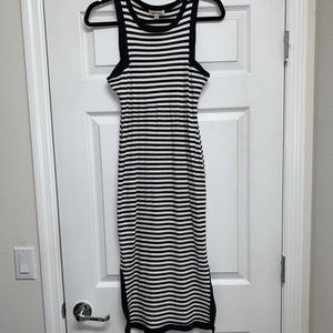 Black and White Midi Dress